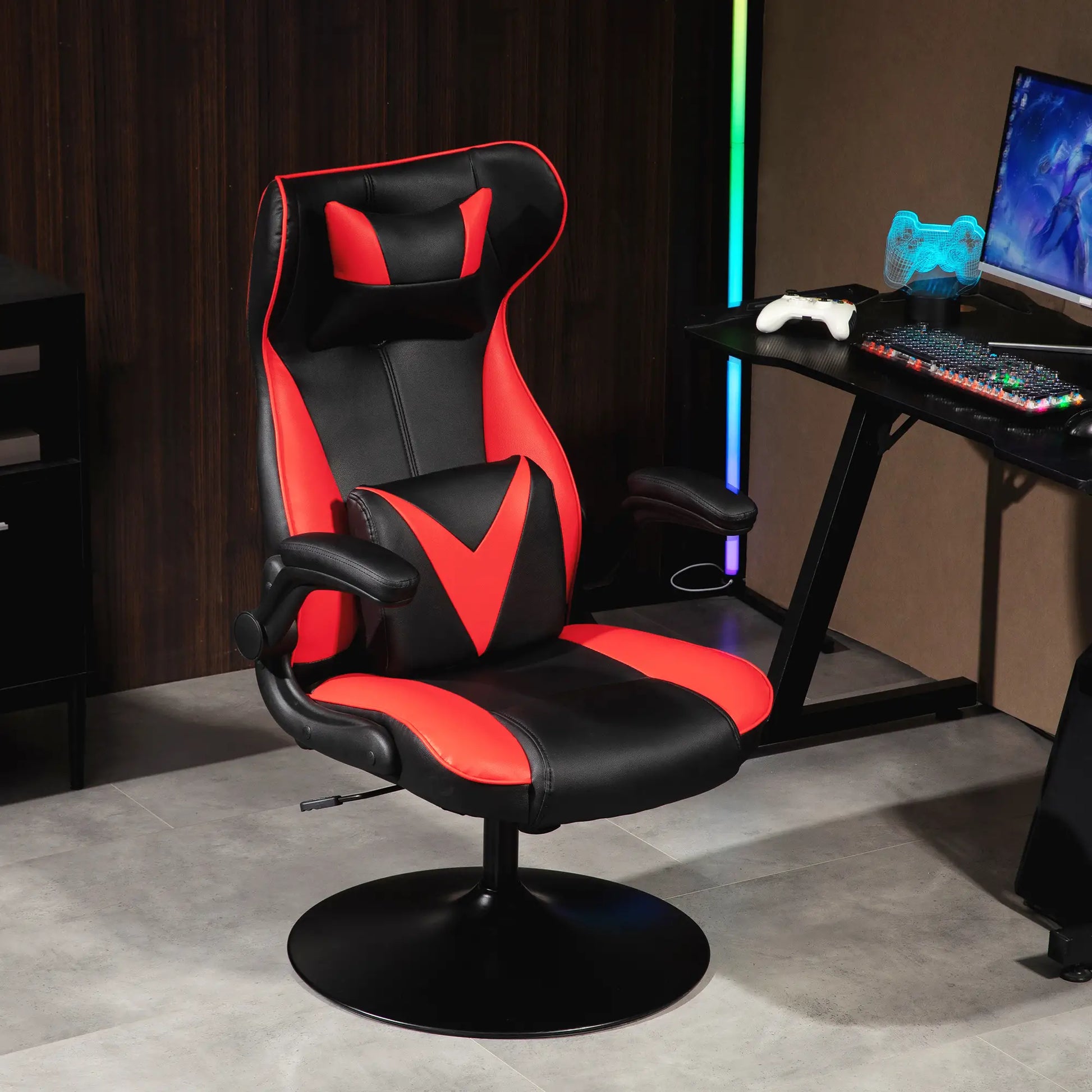Nancy's Lagarinhos Gamestoel - Gaming stoel - Verstelbaar - Ergonomisch - Draaibaar - Zwart / Rood