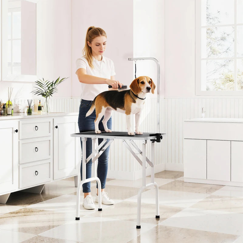 Nancy's Pontey Hondentafel - Honden trimtrafel - Hondentrimmer - Staal - ± 80 x 50 x 80 cm