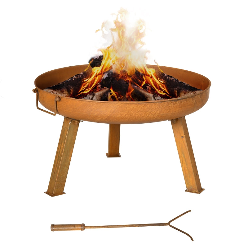 Nancy's Verasol Fire Basket - Fire Bowl - Outdoor Fireplace - Rust Brown