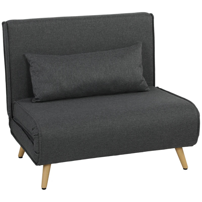 Nancy's Staggia Slaapbank - Logeerbed - Slaapstoel - Grijs - Linnenlook