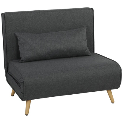 Nancy's Staggia Slaapbank - Logeerbed - Slaapstoel - Grijs - Linnenlook