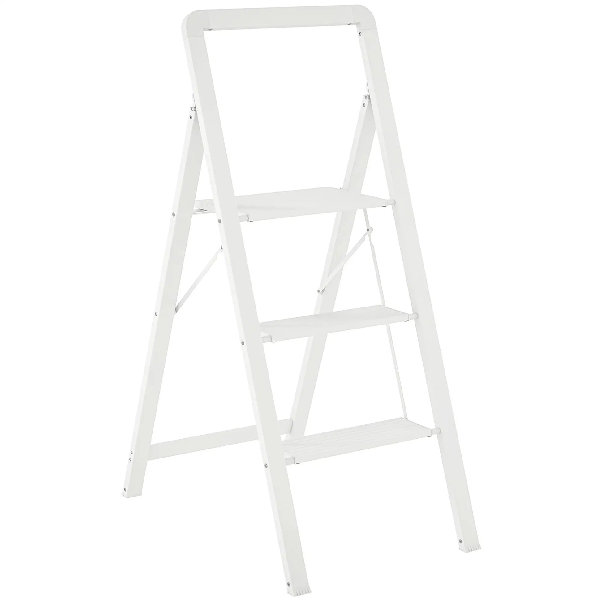 Nancy's Furore Ladder - Trap - Opvouwbaar - Wit - Aluminium - ± 65 x 40 x 105 cm