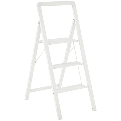 Nancy's Furore Ladder - Trap - Opvouwbaar - Wit - Aluminium - ± 65 x 40 x 105 cm