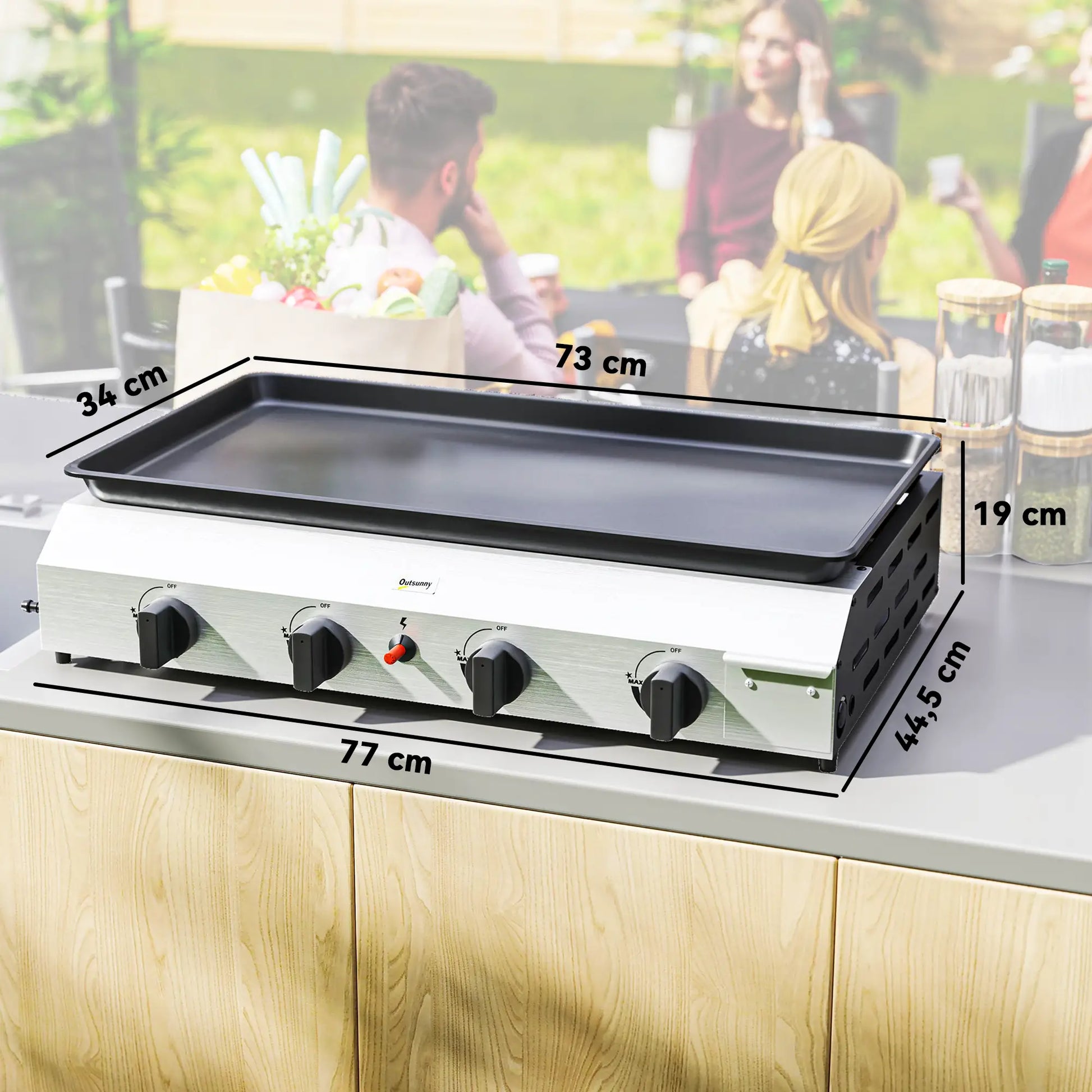 Nancy's Covigliaio Gasbarbecue - BBQ - Compact Formaat - Zilver / Zwart