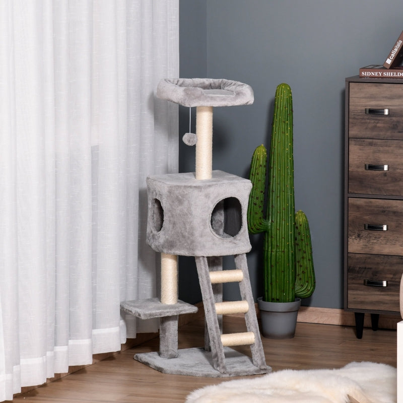 Nancy's Kapaa Krabpaal - Kattengrot - Zachte Ladder - MDF - Grijs/Beige - 50 x 40 x 120 cm
