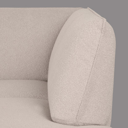 Label51 Hoekbank Pesaro Rechts - Naturel Boucle | Zwart Metaal - 274x85-203x82 cm