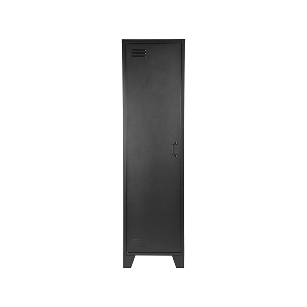 LABEL51 Opbergkast Fence - Wandkast -Zwart - Metaal - 1-Deurs - 50x50x185 cm