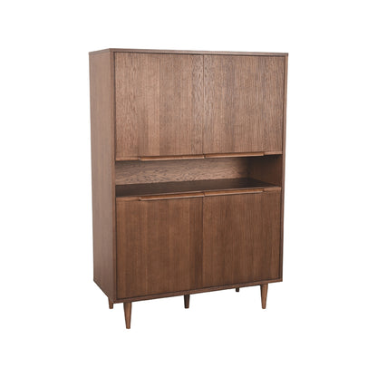 LABEL51 Opbergkast Jule - Wandkast - Walnoot Eiken - 110x49x158 cm