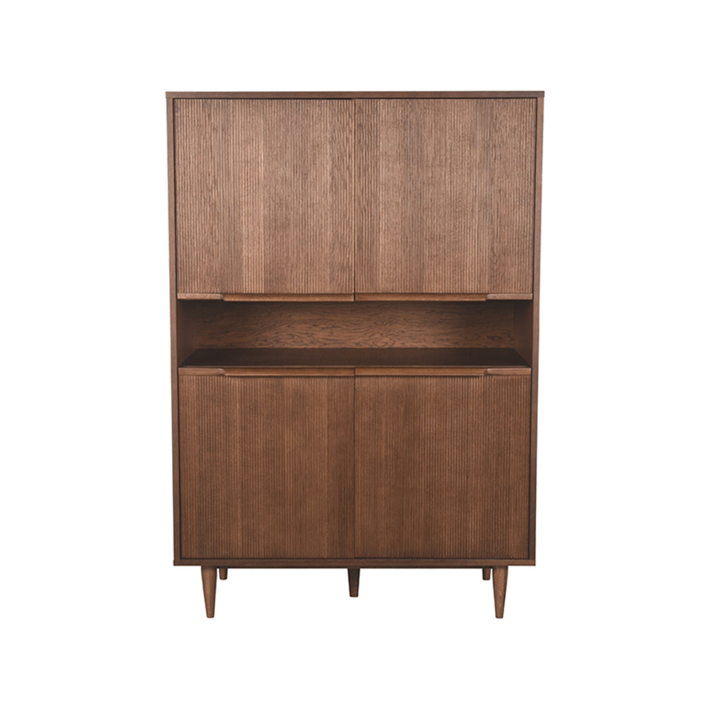 LABEL51 Opbergkast Jule - Wandkast - Walnoot Eiken - 110x49x158 cm