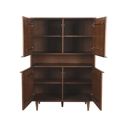 LABEL51 Opbergkast Jule - Wandkast - Walnoot Eiken - 110x49x158 cm