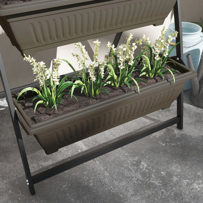 Nancy's Hernani Plantenrek - Bloementrap - Plantentrap - Zwart - Staal - ± 75 x 80 x 160 cm