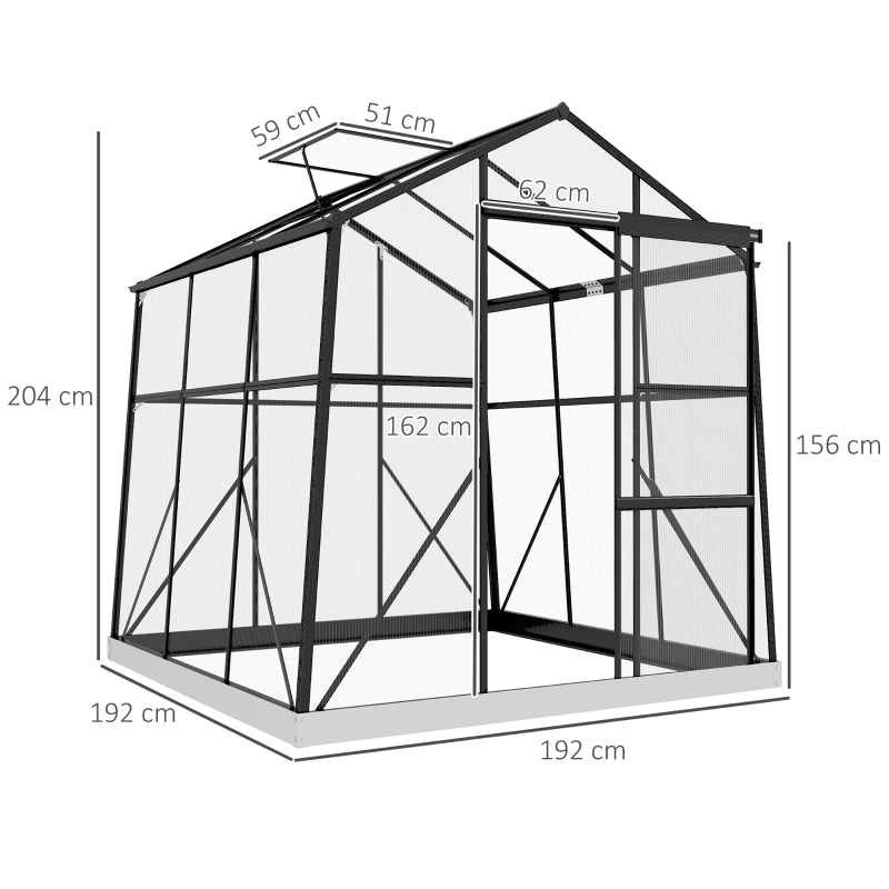 Nancy's Cordoba Kweekkas - Plantenkas - Tuinkas - ± 190 x 190 x 200 cm