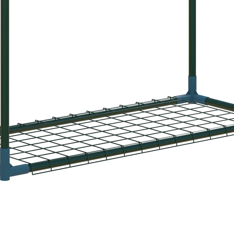 Nancy's Proves Plantenrekken - Plantenstandaarden - Bloemenstandaard - Set van 2 - Groen - Staal - ± 70 x 25 x 110 cm