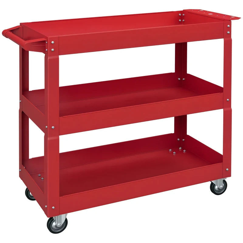 Nancy's Nalles Servicekar - Gereedschapswagen - Gereedschapskar - Rood - Staal - ± 85 x 35 x 75 cm