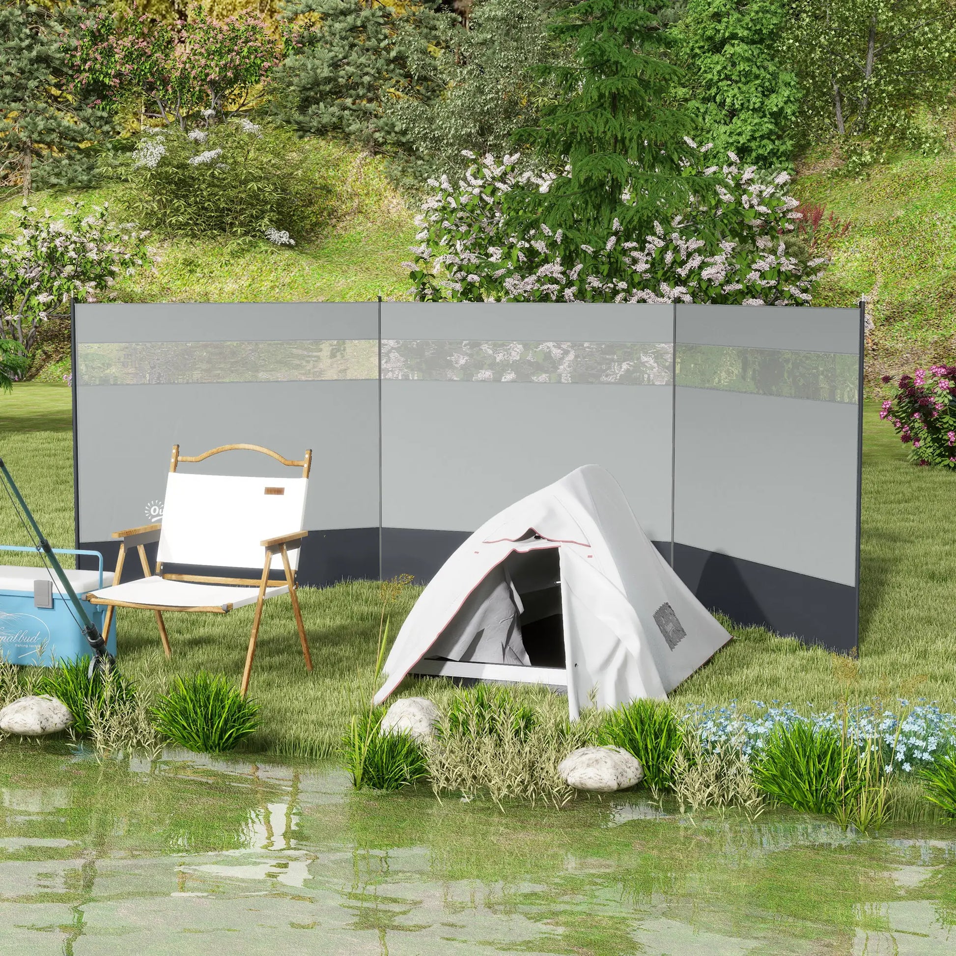 Nancy's Civezzano Windscherm - Privacyscherm - Grijs - 440 x 140 cm