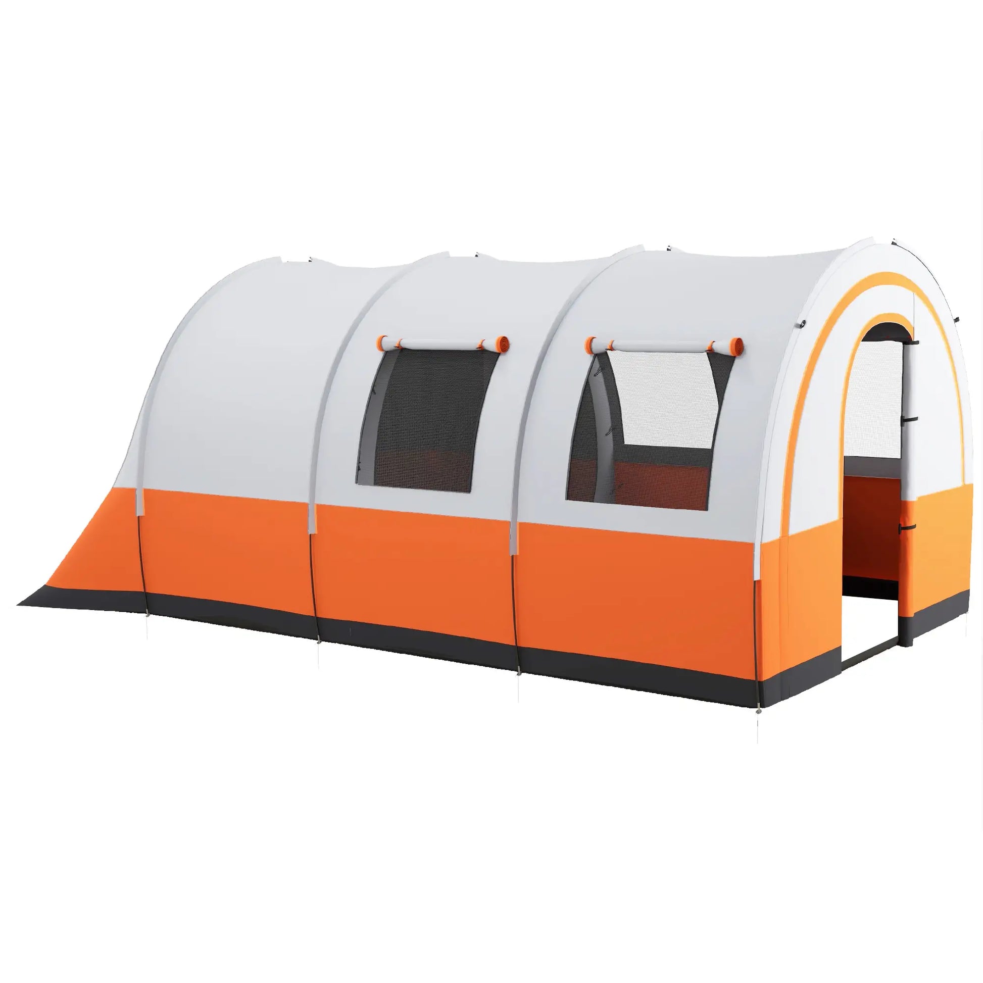 Nancy's Garlate Kampeertent - Campingtent - Waterdicht - Crèmewit / Oranje - 480 x 260 x 200 cm
