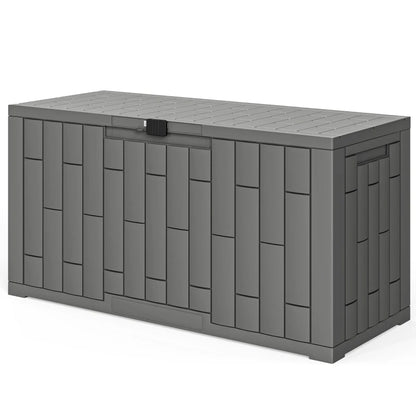 Nancy's Scalea Tuinkussenbox - Opbergbox voor buiten - Tuinbox - 227 Liter - Grijs - Kunststof - ± 105 x 45 x 55 cm