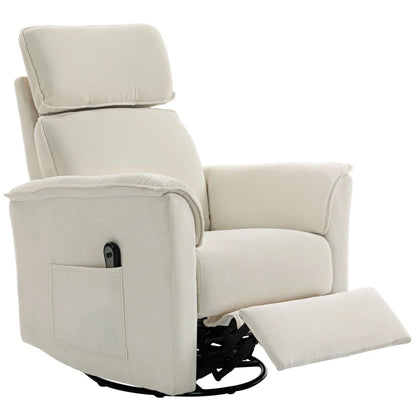 Nancy's Pontebba Elektrische Fauteuil - Relaxfauteuil - Verstelbaar - Crèmewit - Chenille