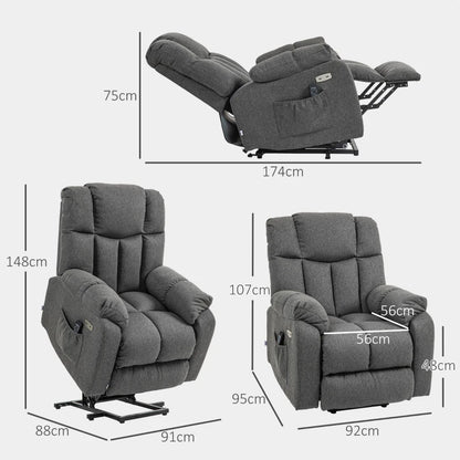 Nancy's Palhaca Relaxfauteuil - Relaxstoel - Ligstoel - Donkergrijs - Linnen