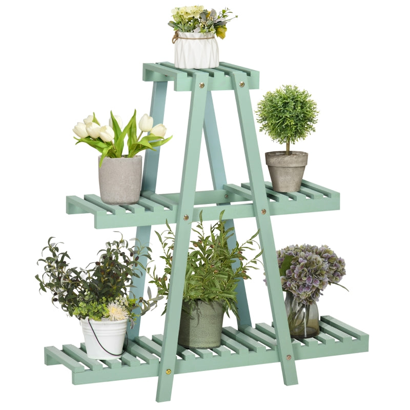 Nancy's Jaca Plant Rack - Flower Stairs - Plant Stairs - Flower Rack - Green - ± 75 x 25 x 75 cm