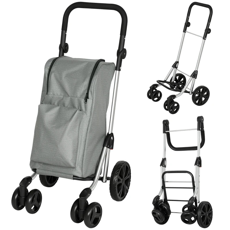 Nancy's Nettuno Boodschappentrolley - Boodschappenwagen - Boodschappenkar - Grijs - 46 Liter