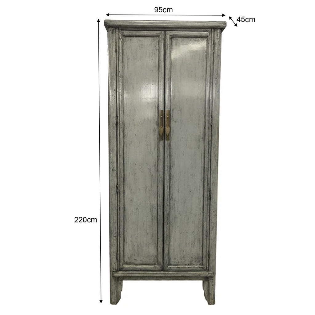 Livingfurn Wandkast Icons Marie Elise - Elmhout - Grijs