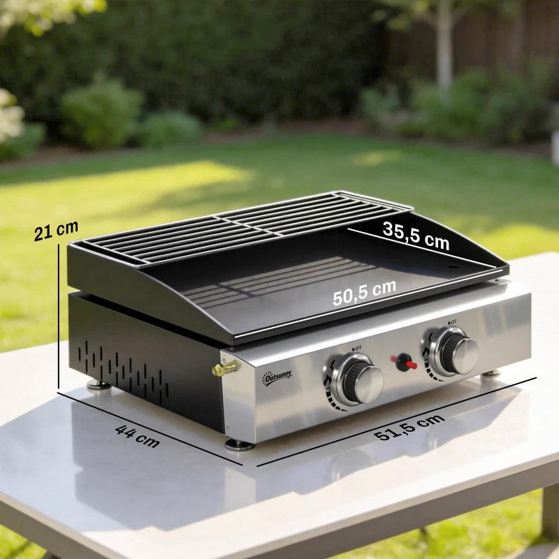 Nancy's Scopoli Gasbarbecue - Tafelbarbecue - BBQ - Antiaanbaklaag - Warmhoudrooster - Zwrat
