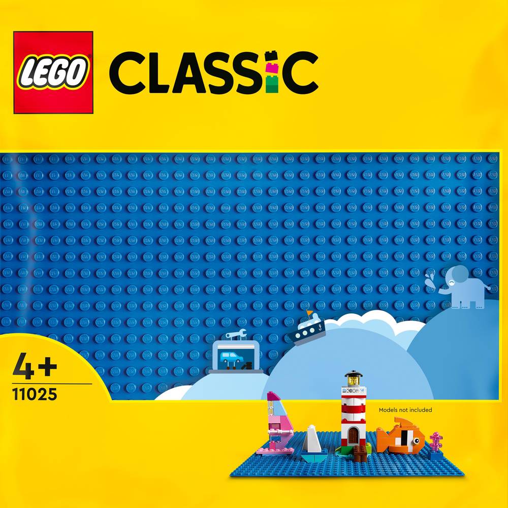 LEGO Classic - LEGO Building Plate 25 x25 cm - Blue Building Plate - LEGO 11025