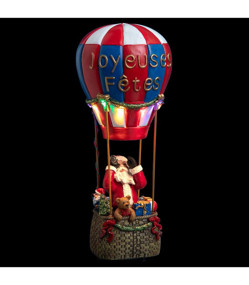 Kristmar Santa Claus in hot air balloon with LED lighting 