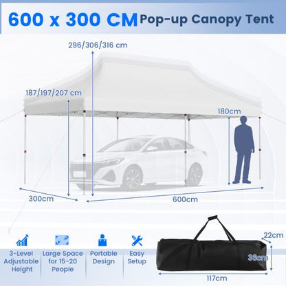 Nancy's Assentis Partytent - Paviljoen - Wit - 300 x 600 cm