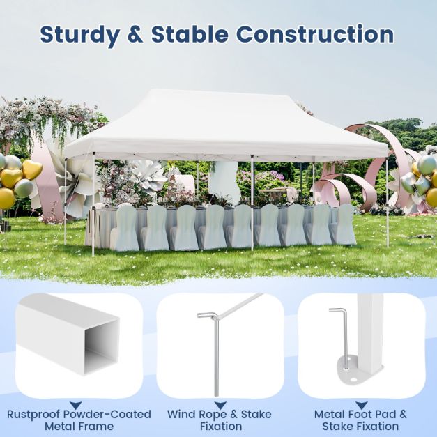 Nancy's Assentis Partytent - Paviljoen - Wit - 300 x 600 cm