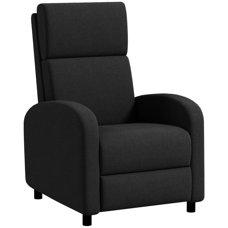 Nancy's Paesana Relaxfauteuil - Loungestoel - Relaxstoel - Zwart - Linnen look