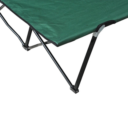 Nancy's Zarautz Campingbed - Veldbed - Stretcher - Groen- ± 195 x 125 x 40 cm