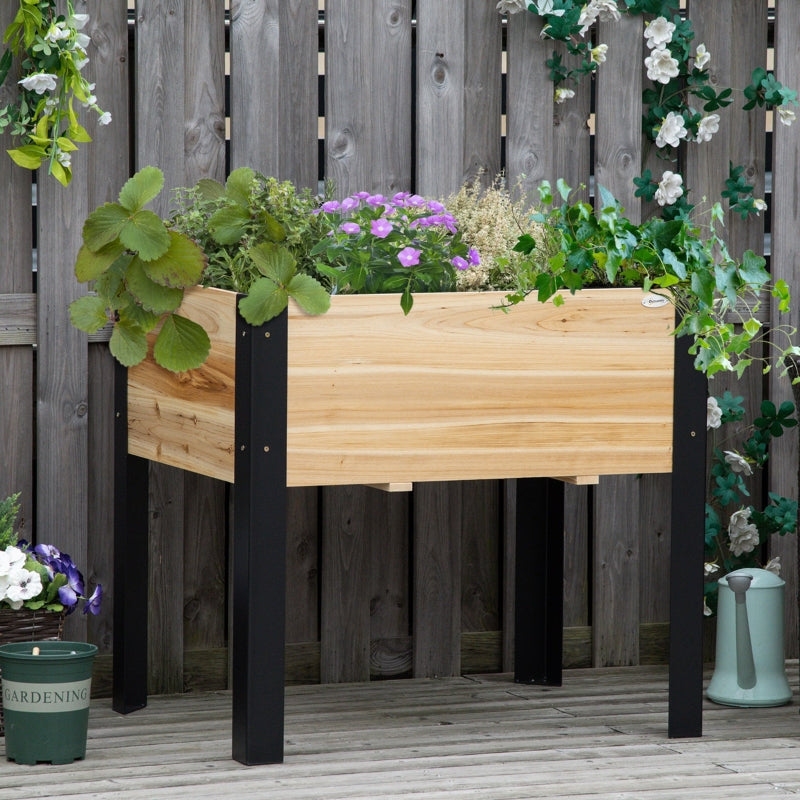 Nancy's Oviedo Planter - Flower Box - Raised Flower Bed - Garden Bed - Pine Wood - ± 80 x 60 x 75 cm