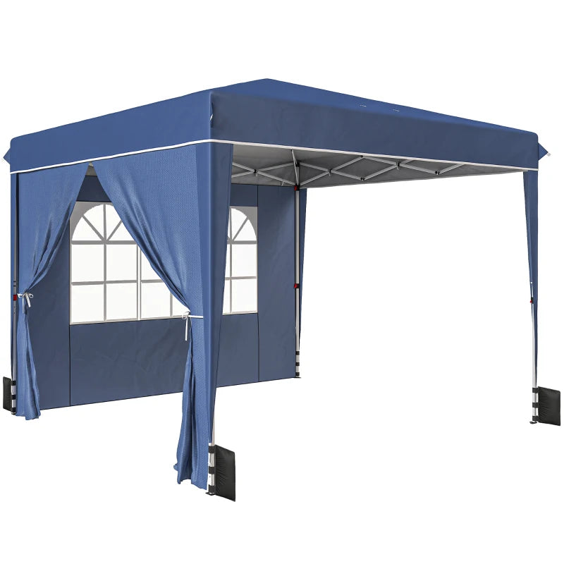 Nancy's Policoro Paviljoen - Party tent - Pop-up ontwerp - Blauw / Wit - 300 x 300 x 275 cm