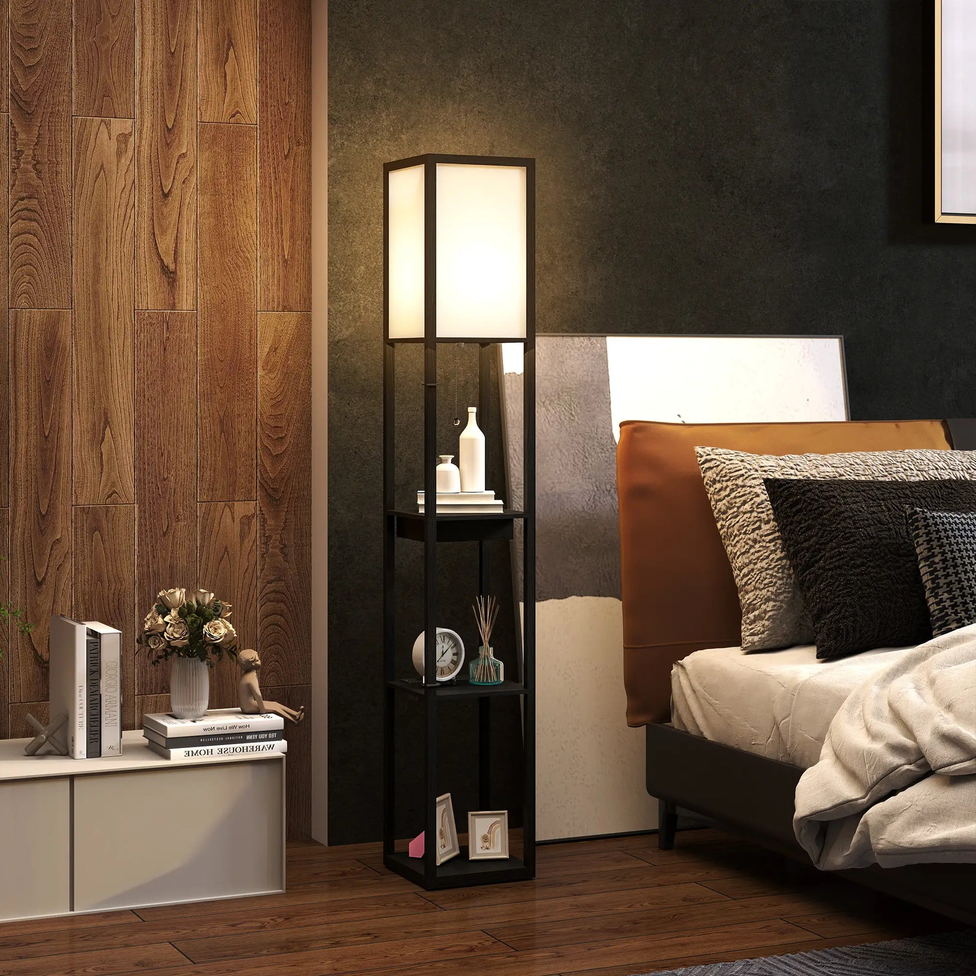 Nancy's Gizzeria Vloerlamp - Staande Lamp - Zwart / Wit
