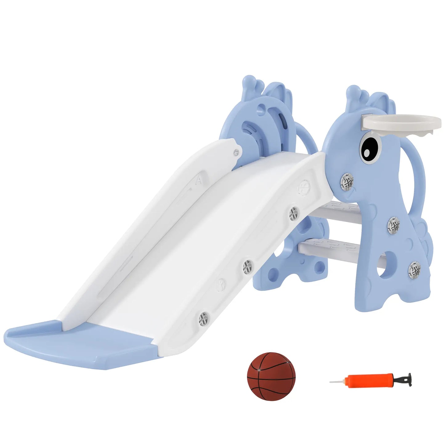 Nancy's Compiano Glijbaan - Kinderglijbaan - Speeltoestel - Blauw / Wit