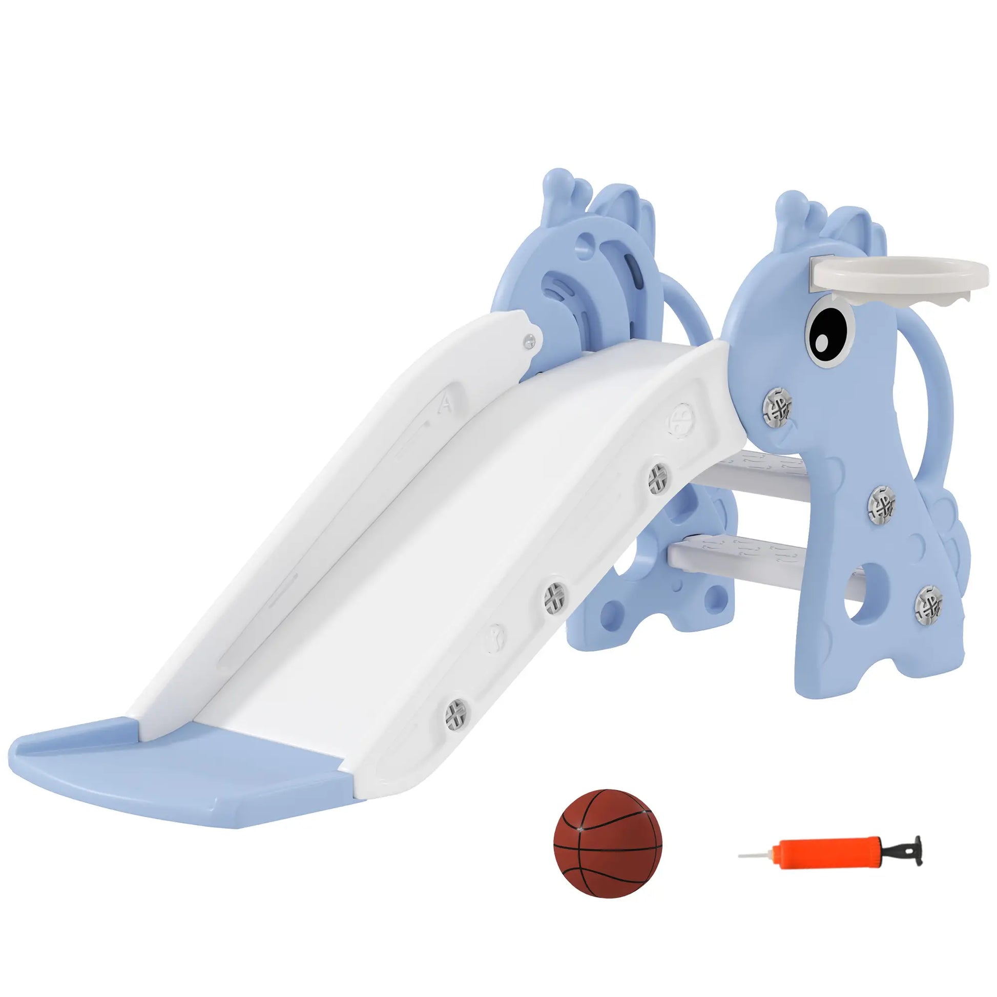 Nancy's Compiano Glijbaan - Kinderglijbaan - Speeltoestel - Blauw / Wit