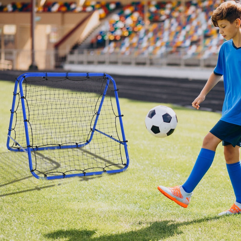 Nancy's Alto Voetbaldoel - Voetbal Goal - Verstelbare Hoeken - Opvouwbaar - Blauw - 100 x 95 x 90 cm