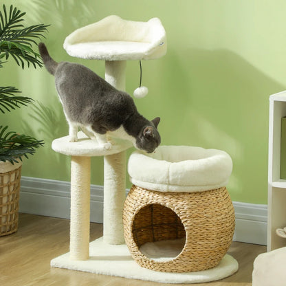 Nancy's Madail Krabpaal - Kattenboom - Kattengrot - Roomwit - ± 60 x 40 x 80 cm
