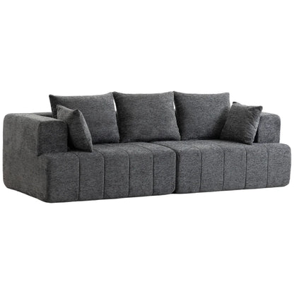 Nancy's Terlago 3-Zitsbank - Sofa - 3 Persoons Bank - Grijs - Chenille - ± 250 x 105 x 85 cm