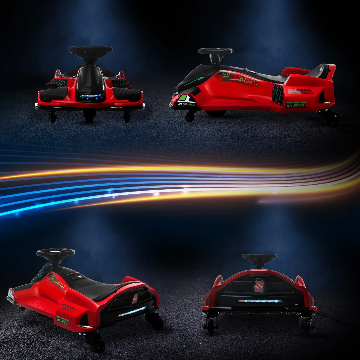 Nancy's Laigueglia Kinderkart - Kart voor kinderen - Elektrisch - 3 tot 8 km/u - Rood