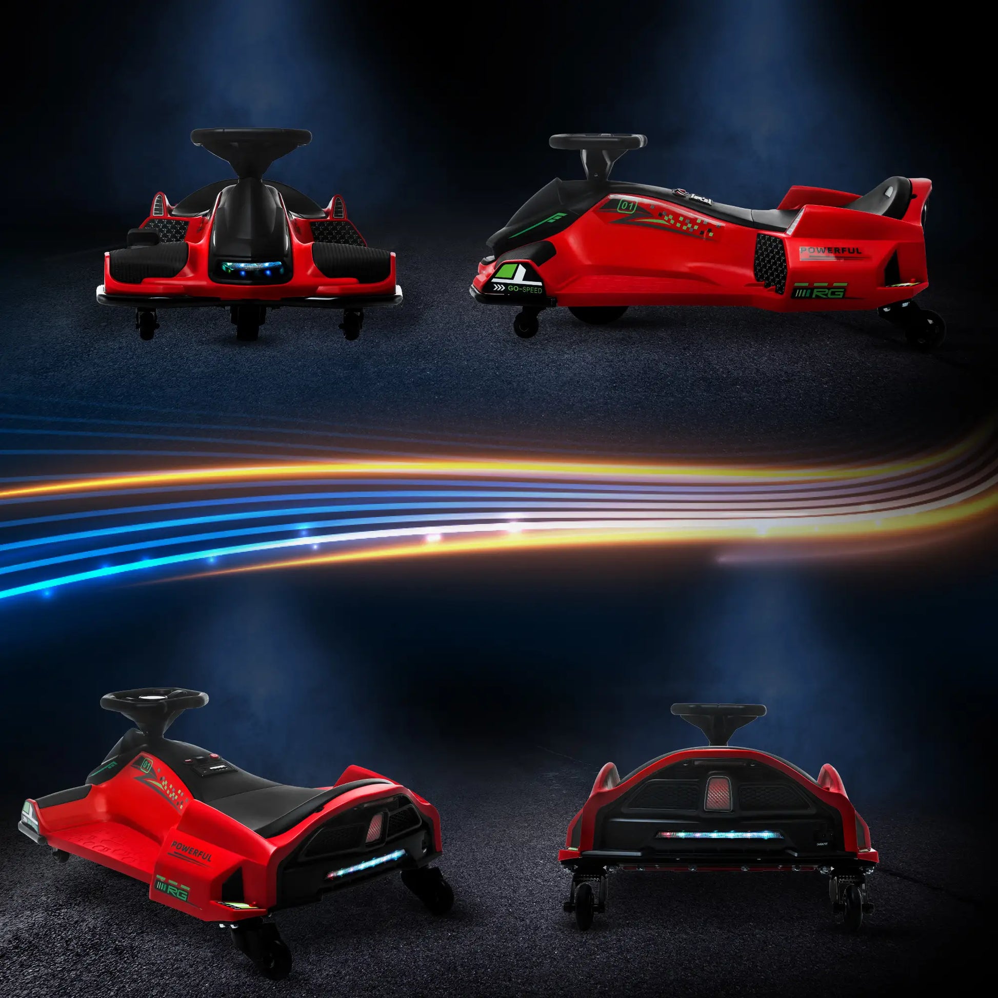 Nancy's Laigueglia Kinderkart - Kart voor kinderen - Elektrisch - 3 tot 8 km/u - Rood