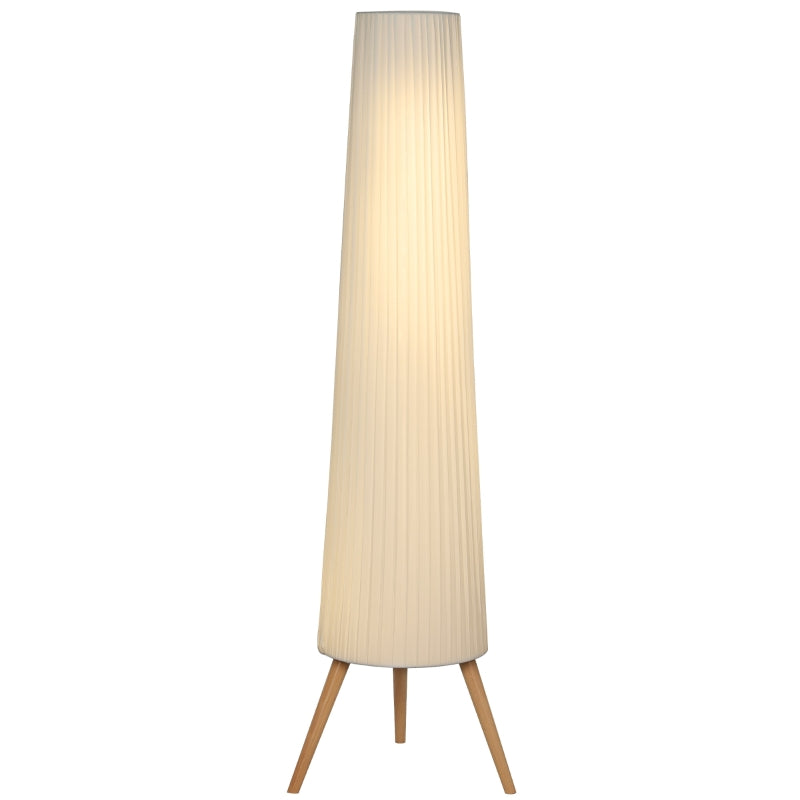 Nancy's Parrano Vloerlamp - Staande Lamp - LED-Lamp - Dimbaar - Wit - Staal / Hout
