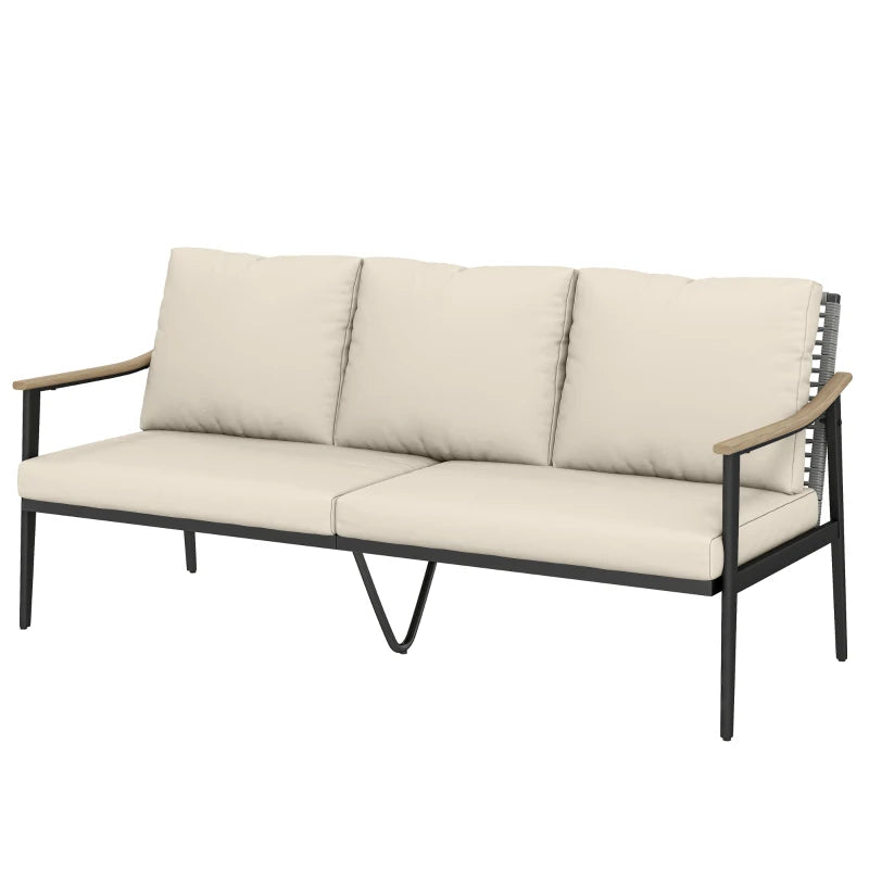 Nancy's Salvarosa Loungebank - Tuinbank - 3-Zits buitenbank - Rotan - ± 175 x 75 x 80 cm