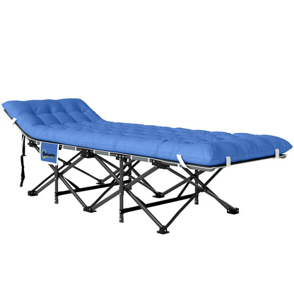 Nancy's Gattinara Stretcher - Campingbed - Veldbed - Blauw - ± 190 x 65 x 35 cm