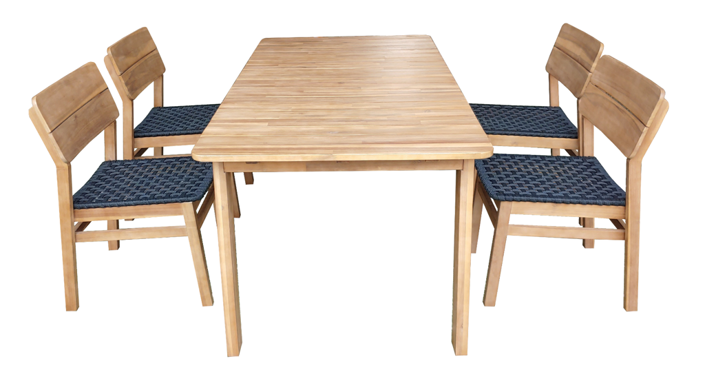Nancy's Jala Tuinset - Dinning Set Voor Buiten - 5-delig - Acaciahout