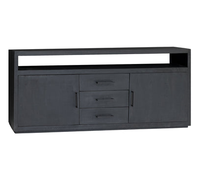 Nancy's Machio Dressoir - Mangohout - Zwart - 40 x 180 x 85 cm