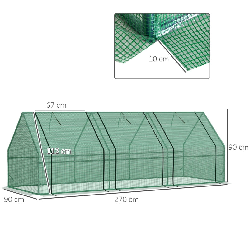 Nancy's Jarrow Garden Greenhouse - Growing Greenhouse - Plant Greenhouse - 270 x 90 x 90 cm