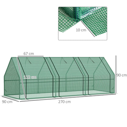 Nancy's Jarrow Garden Greenhouse - Growing Greenhouse - Plant Greenhouse - 270 x 90 x 90 cm